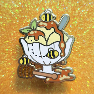 HONEY BEE SUNDAE PIN