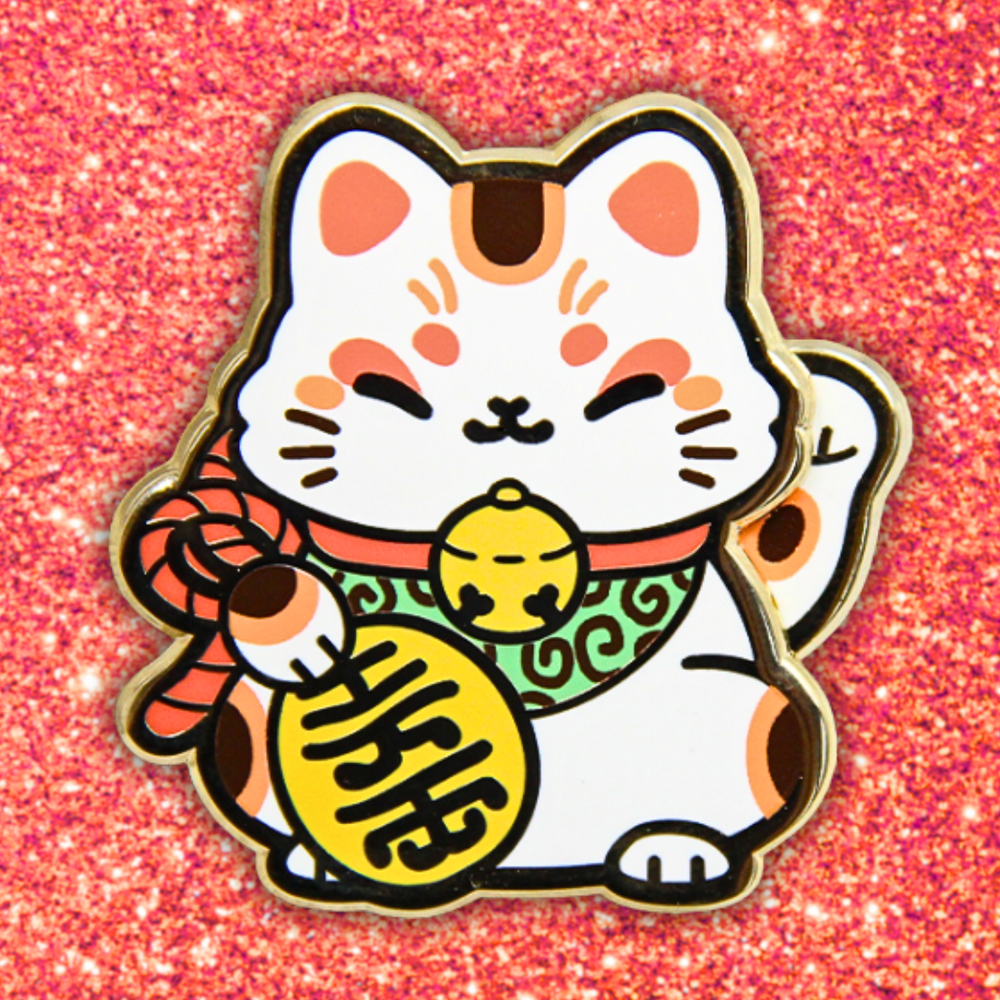 Maneki Neko Waving Pin