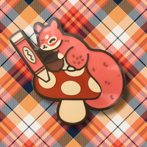 Crayon Squirrel Pin