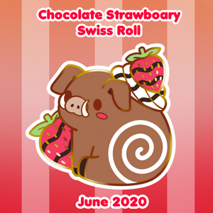 Chocolate Strawboary Swiss Roll Pin