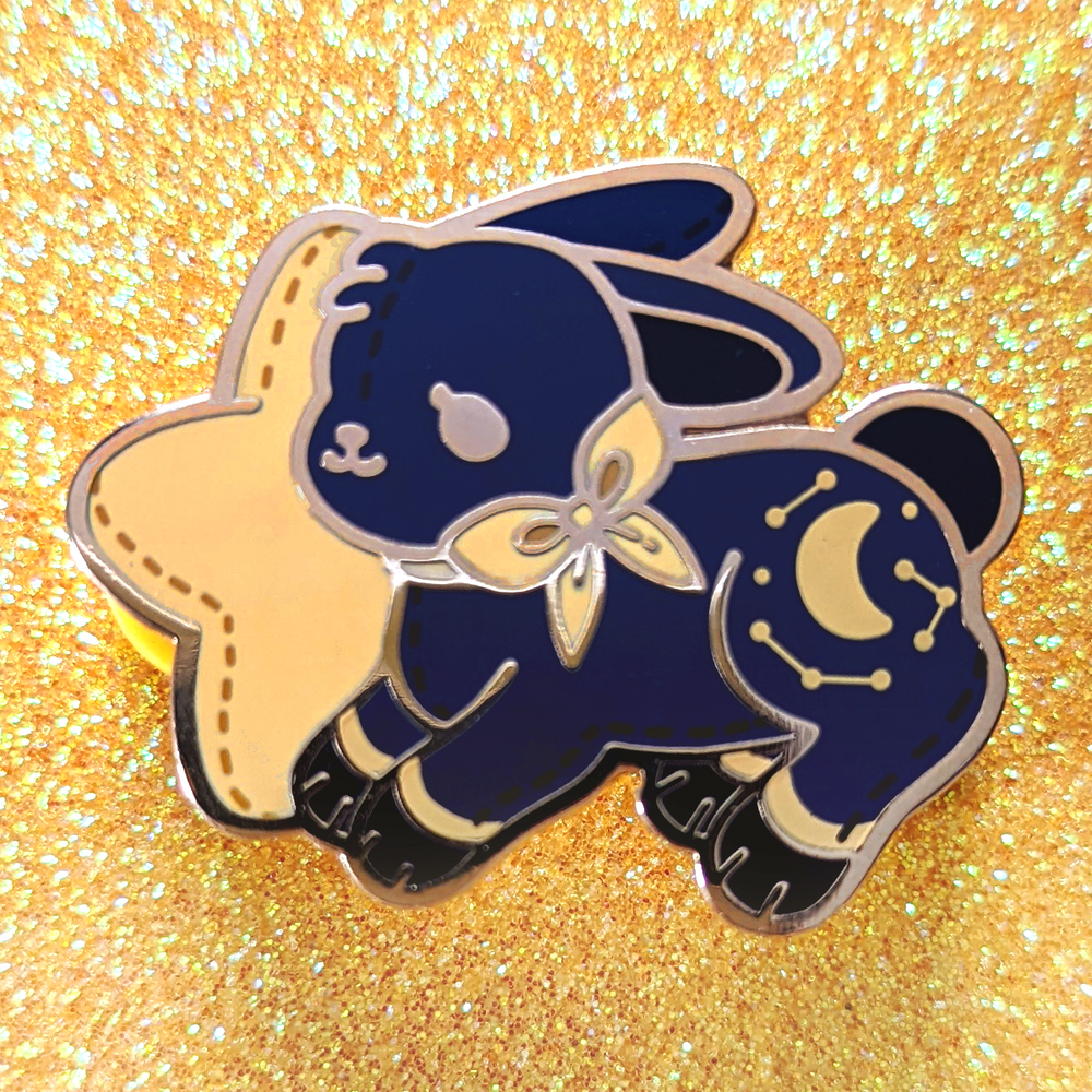 
                
                    Load image into Gallery viewer, PLUSH STARRY BUNNY PIN
                
            