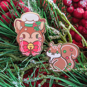 
                
                    Load image into Gallery viewer, WILLOW &amp;amp; NUTMEG HOLIDAY PIN SET
                
            