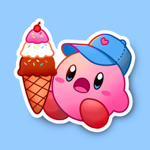 KIRBY HOLOGRAPHIC STICKER