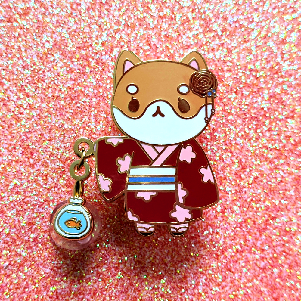 Festival Shiba Dangling Pin