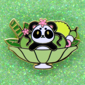 Matcha Panda Parfait Pin